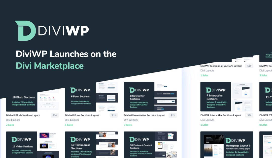 DiviWP launches on the Divi Marketplace