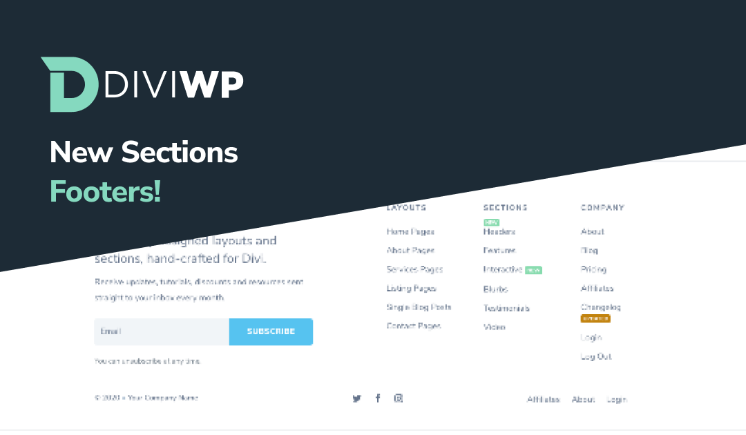 New Sections – Footers