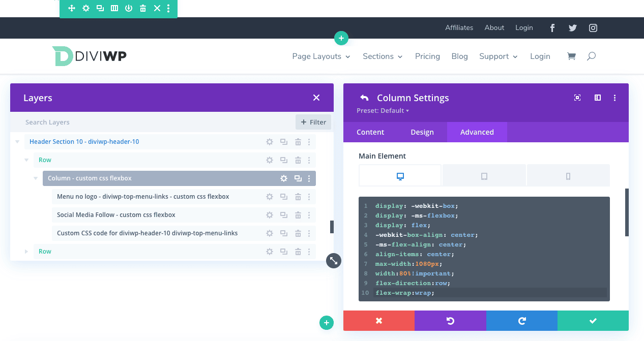 If you would like to use a fullwidth menu row then you can simply edit the the Custom CSS property to match your width…