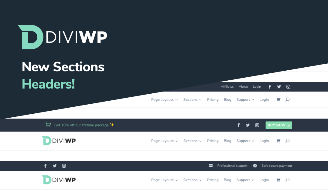 New Sections – Headers