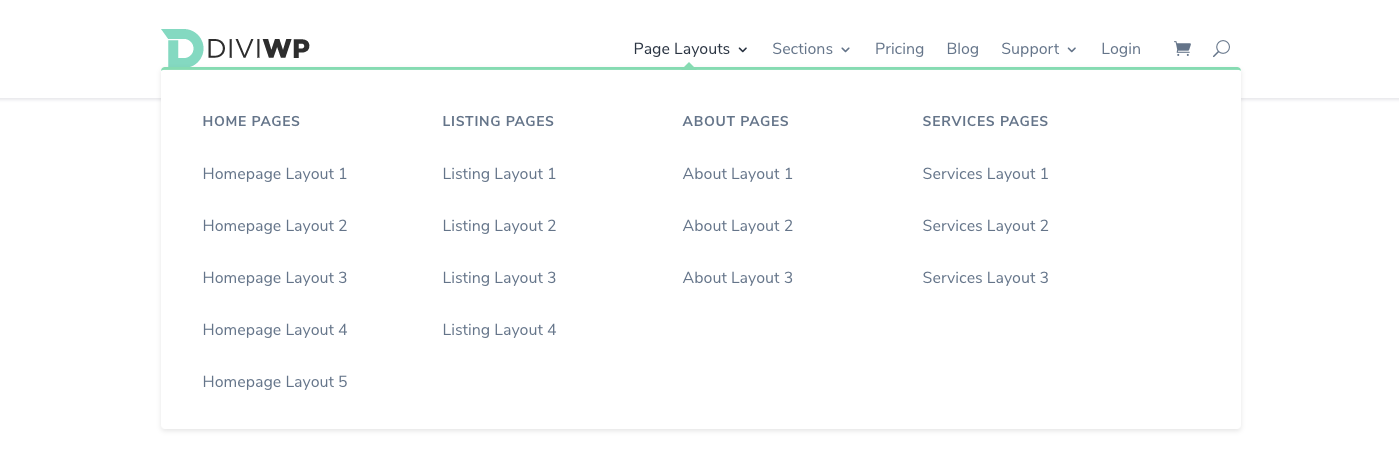 DiviWP Mega Menu Support