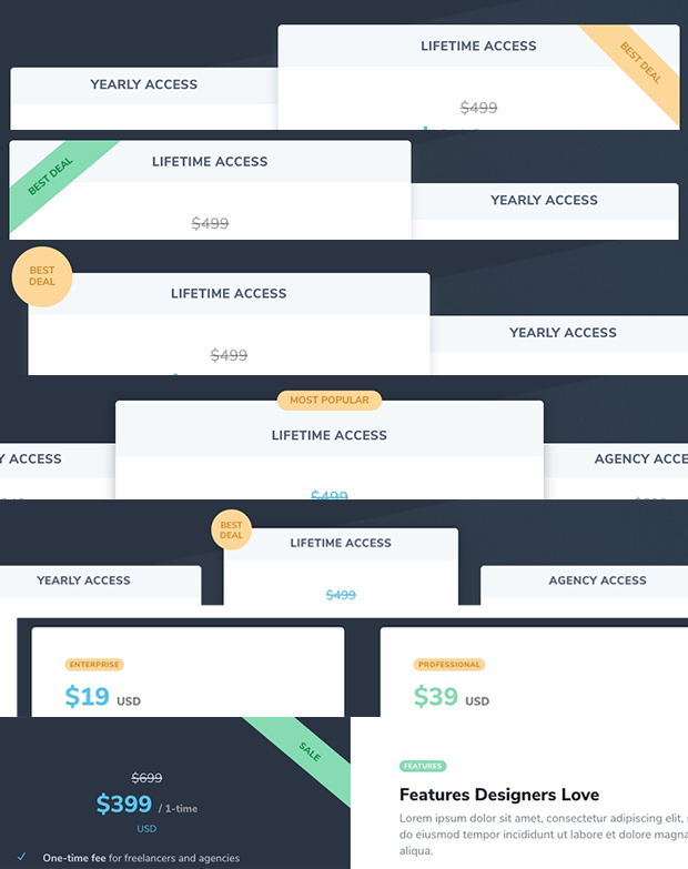 DiviWP Pricing Ribbons