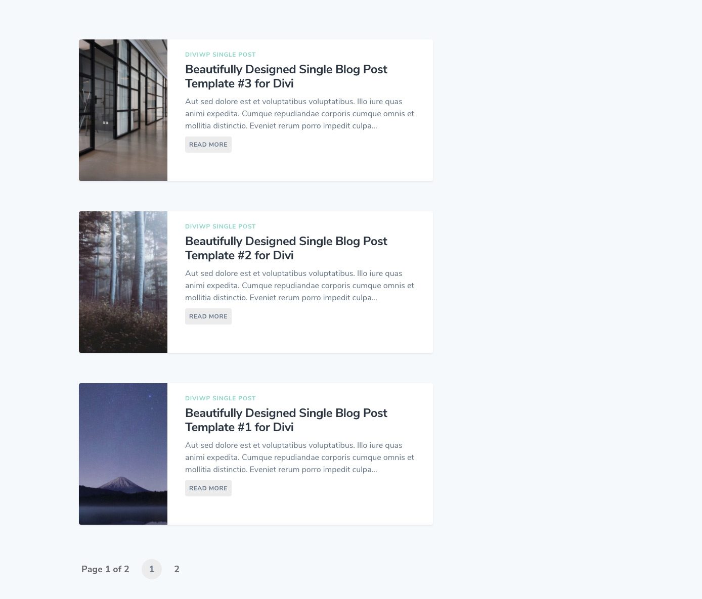 DiviWP Blog Sections