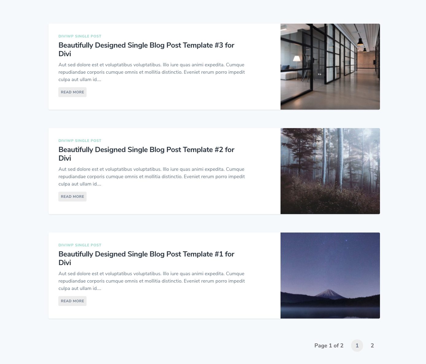 DiviWP Blog Sections