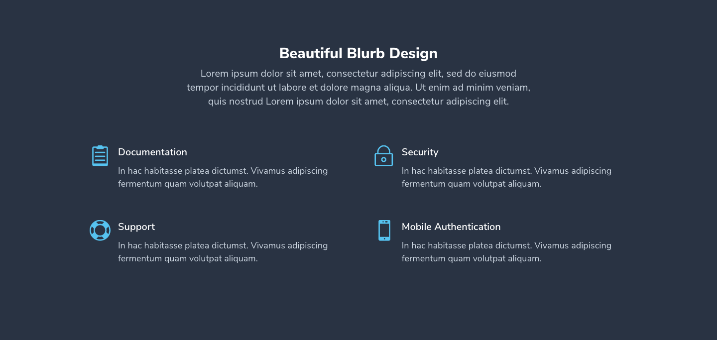 Blurb Section 4