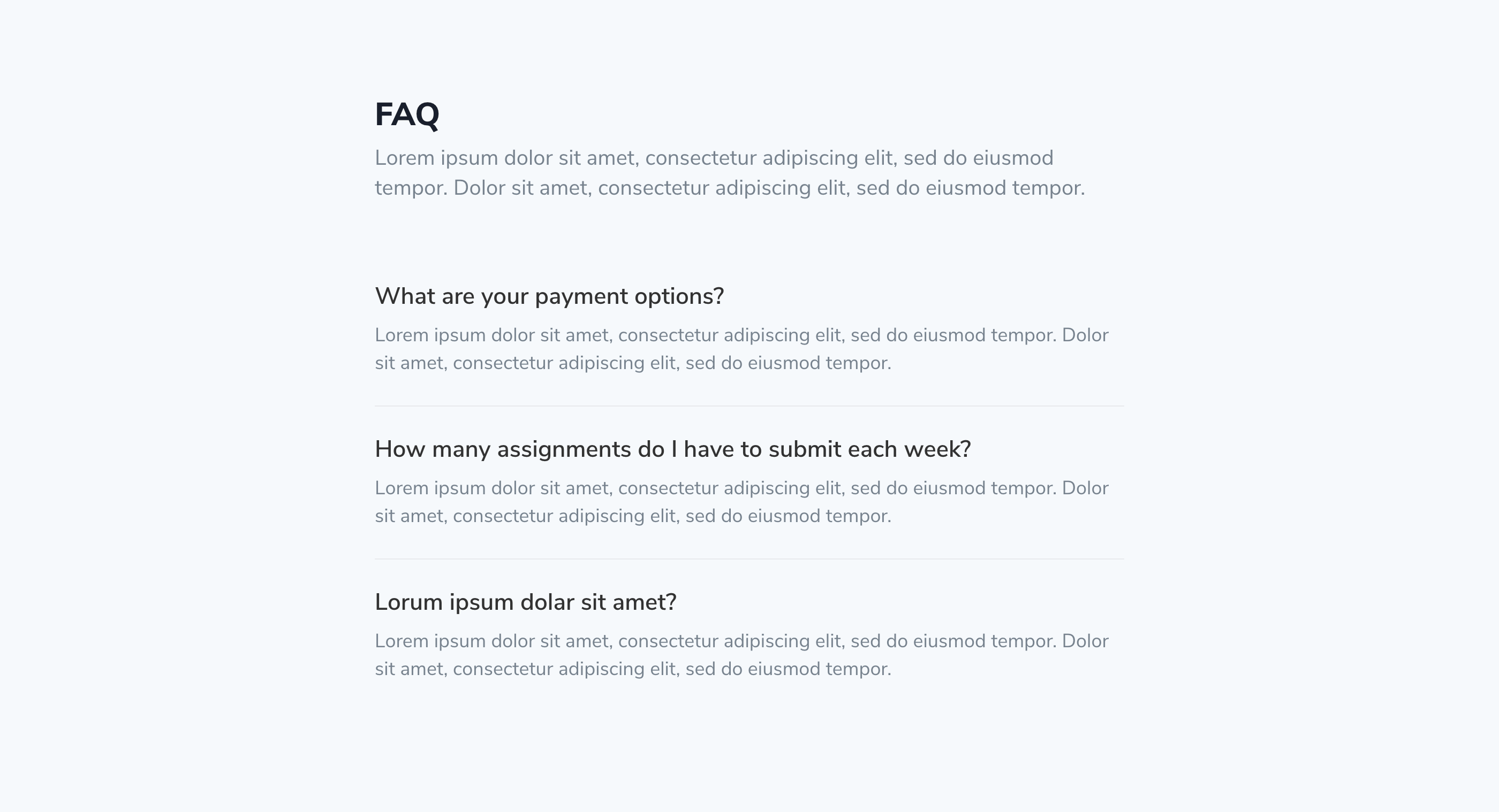 FAQ Section 3