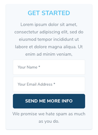 The CSS enables the form to format beautifully across tablet and mobile views