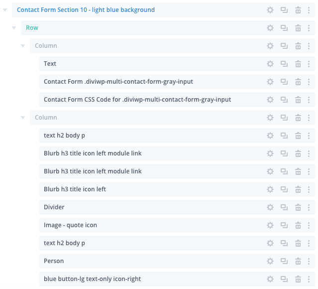 In the layers view below, you can see the Custom CSS module is targeting the Contact Form Module with a custom class of…