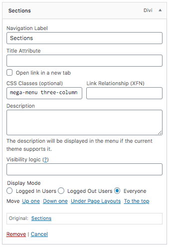 You'll need to create a nested hierarchy as per the example menu setup below