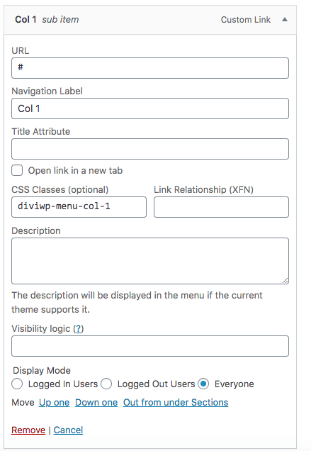 You'll need to create a nested hierarchy as per the example menu setup below