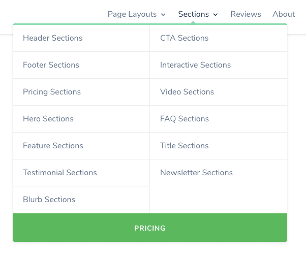 Here's an example, notice how the "Newsletter Sections" menu item doesn't have a border bottom and therefore looks a bit out…