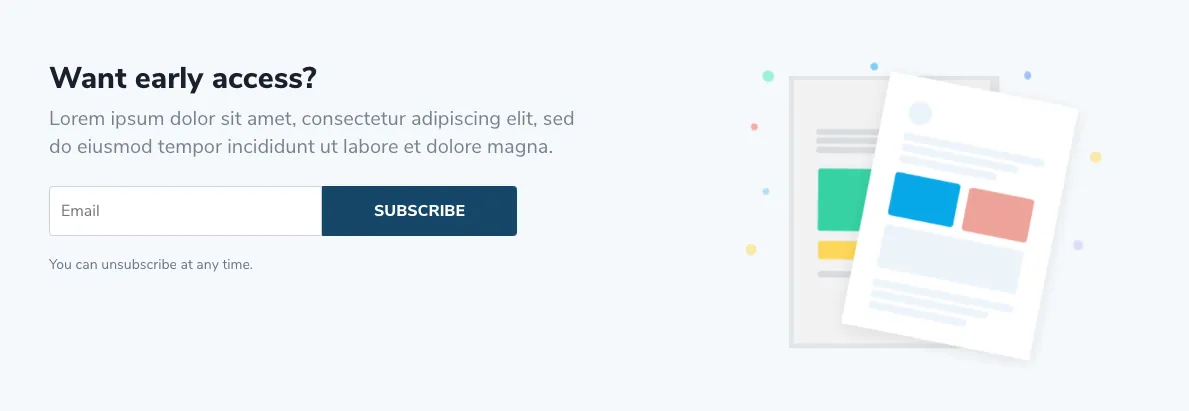 Newsletter Section - Email Optin Module