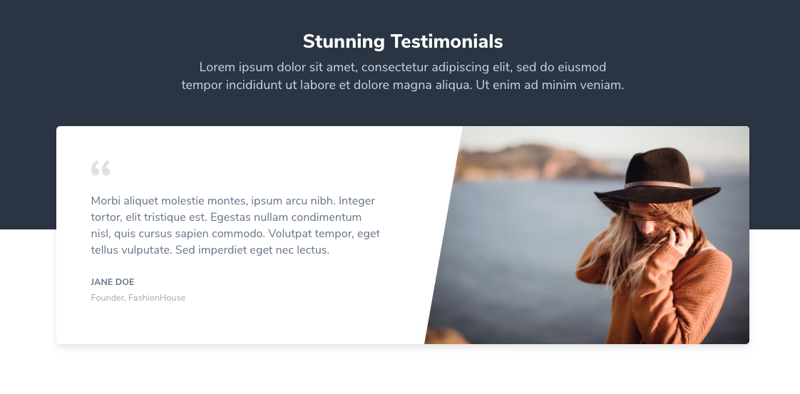 Testimonial Sections 1 and 2 - Image Module