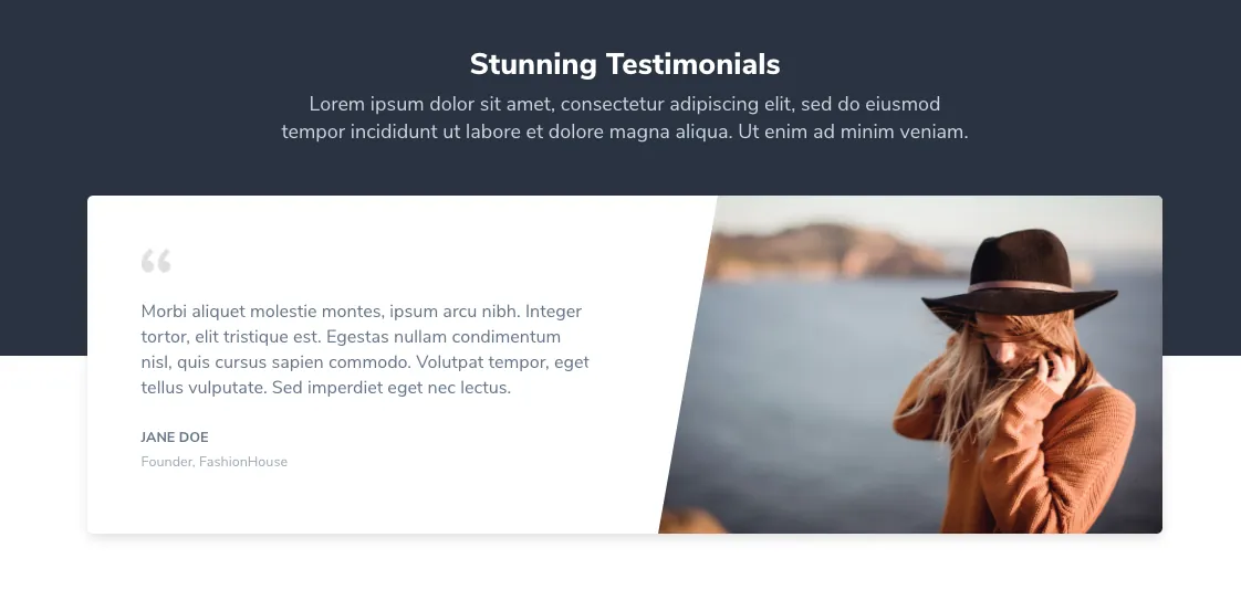 Testimonial Section