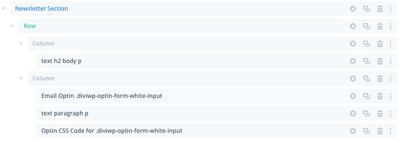 In the layers view below, you can see the Custom CSS module which is targeting the Email Optin Module with a custom class of…