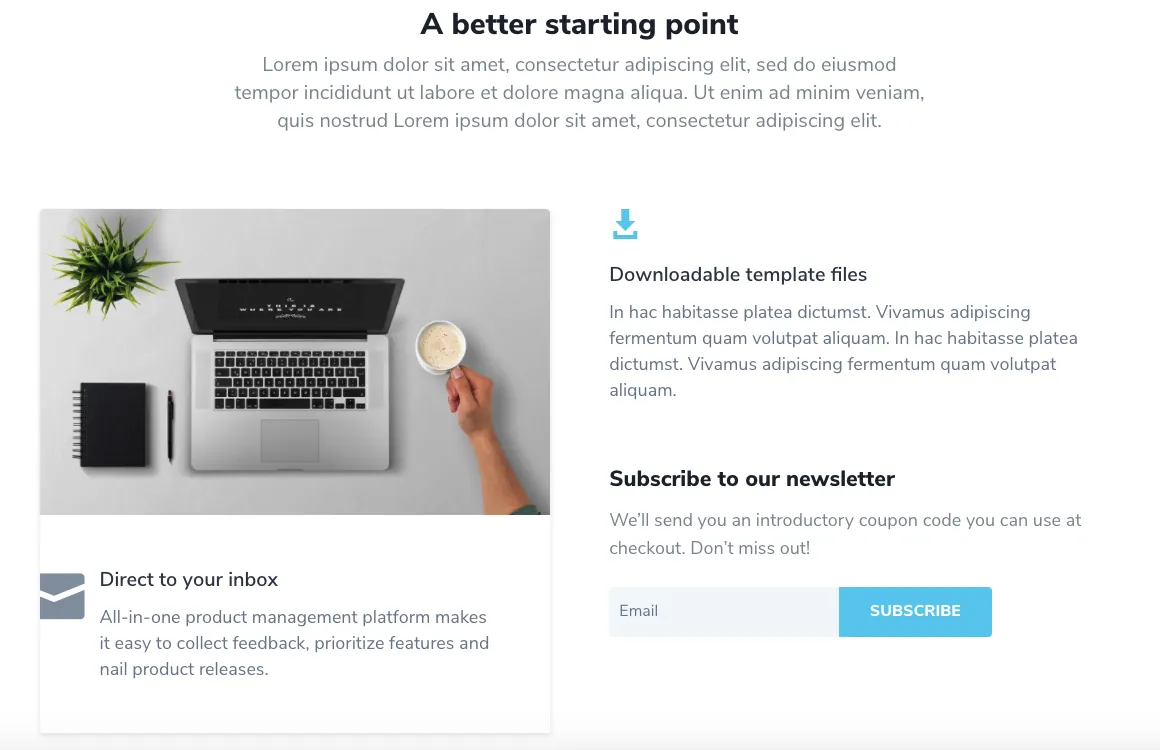 Feature Section - Email Optin Module