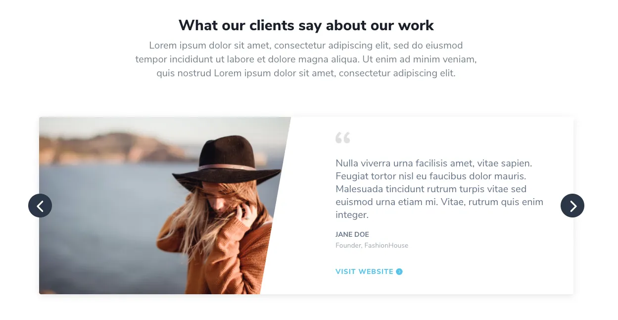 Interactive Section - Slider Module