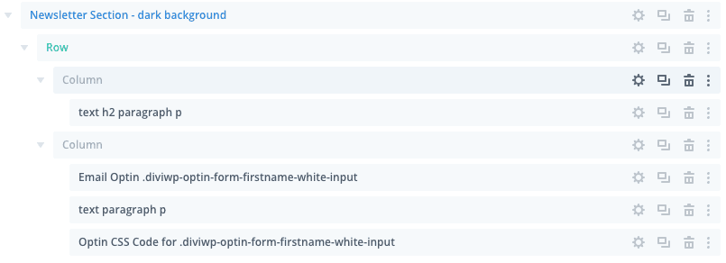 In the layers view below, you can see the Custom CSS module which is targeting the Email Optin Module with a custom class of…