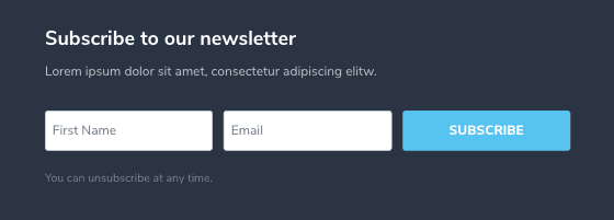 The CSS enables the form to format beautifully across various responsive breakpoints
