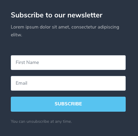 The CSS enables the form to format beautifully across various responsive breakpoints