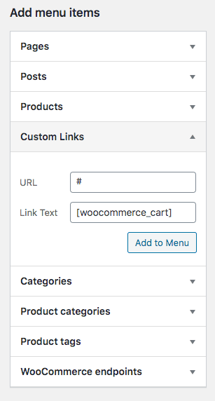 You can now go to your Appearance β Menus and insert a Custom Link into your menu using # as the input value of the URLβ¦