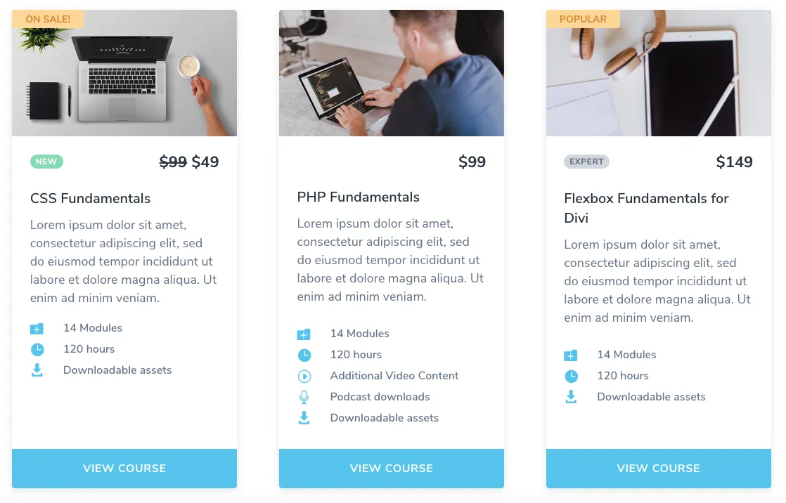 Listing Card Section