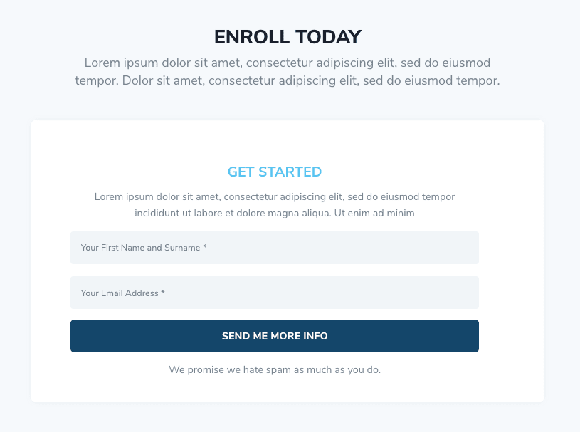 Contact Section - Contact Form Module