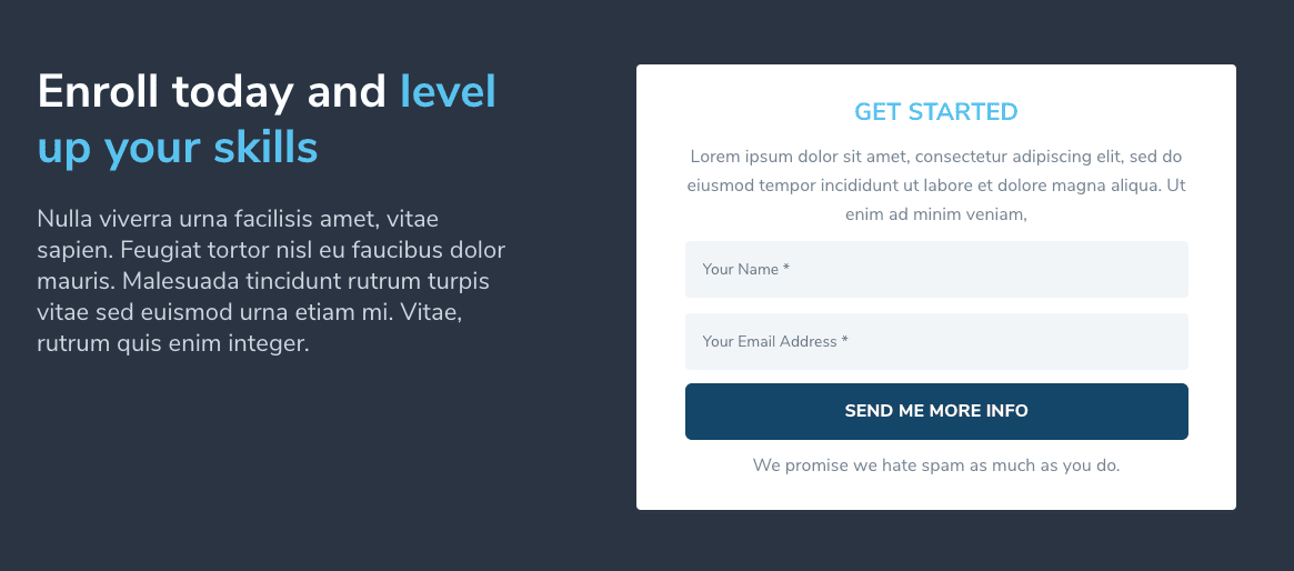 Contact Section - Contact Form Module