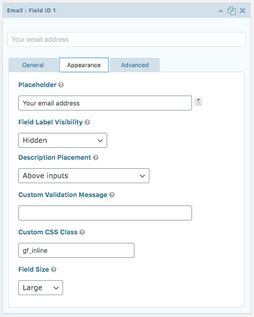 You'll also need to add the Custom CSS Class gf_inline to the email field within your individual Gravity Form for Sections…