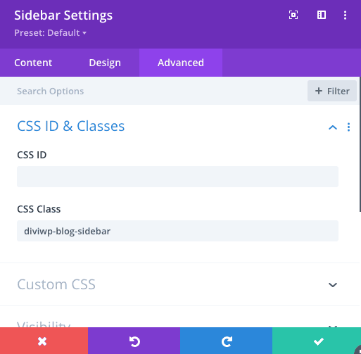 The Categories and Archives UI uses a Sidebar Module with a custom class set via Module Settings → Advanced → CSS ID and…